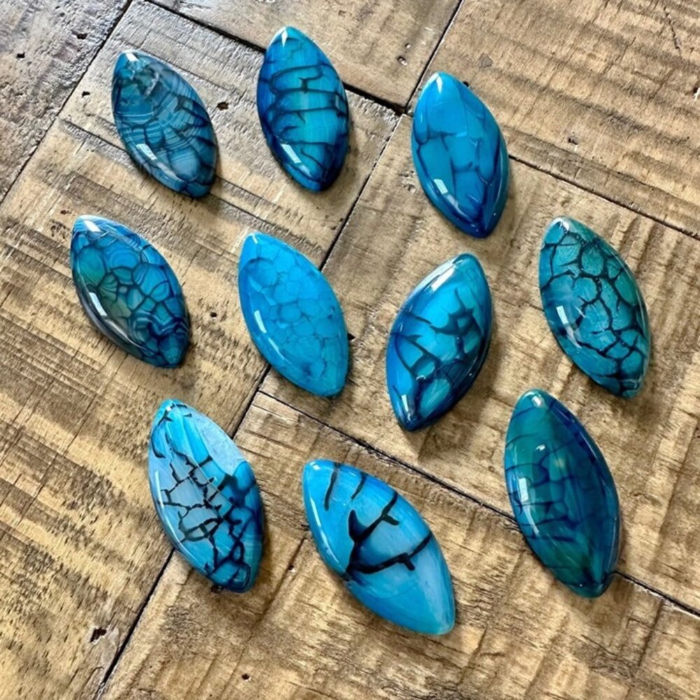 40x20mm Horse Eye Shaped Agate Cabochon